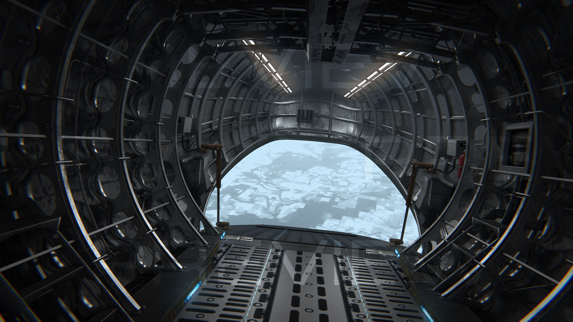 Aircraft interior 3D model_9