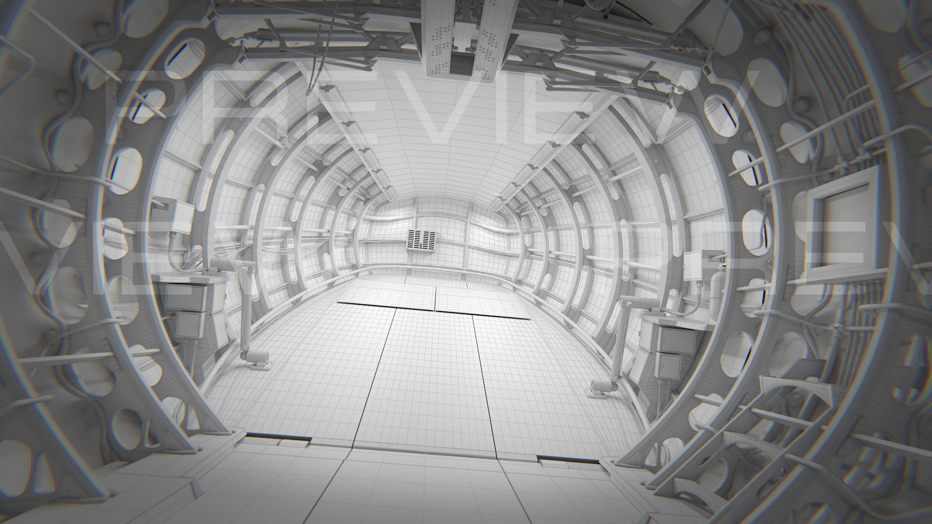 Aircraft interior 3D model_5