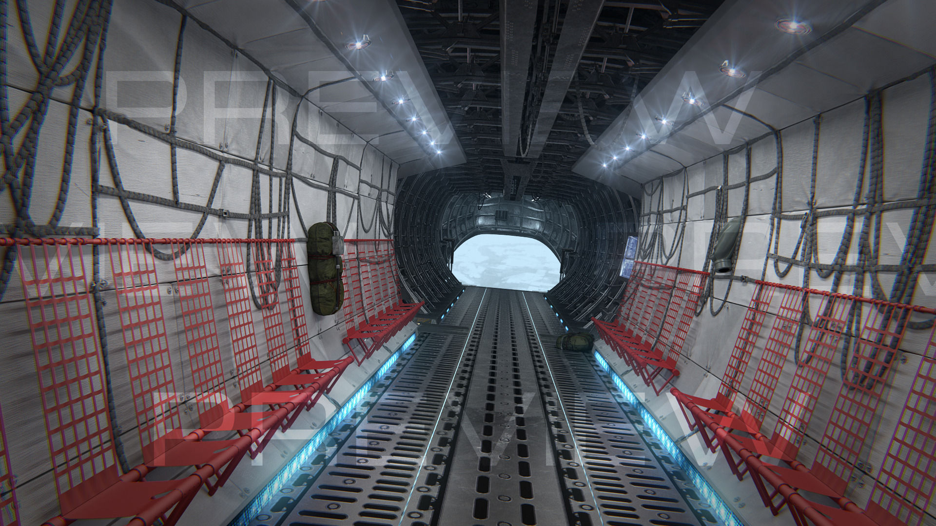 Aircraft interior 3D model_11