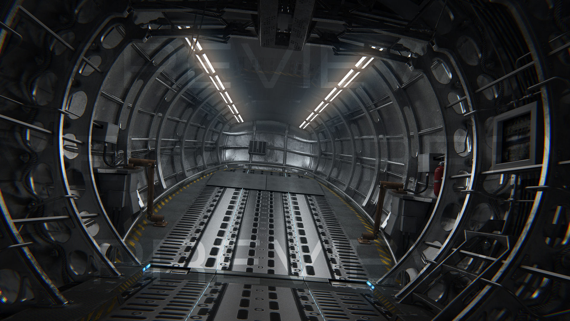 Aircraft interior 3D model_3