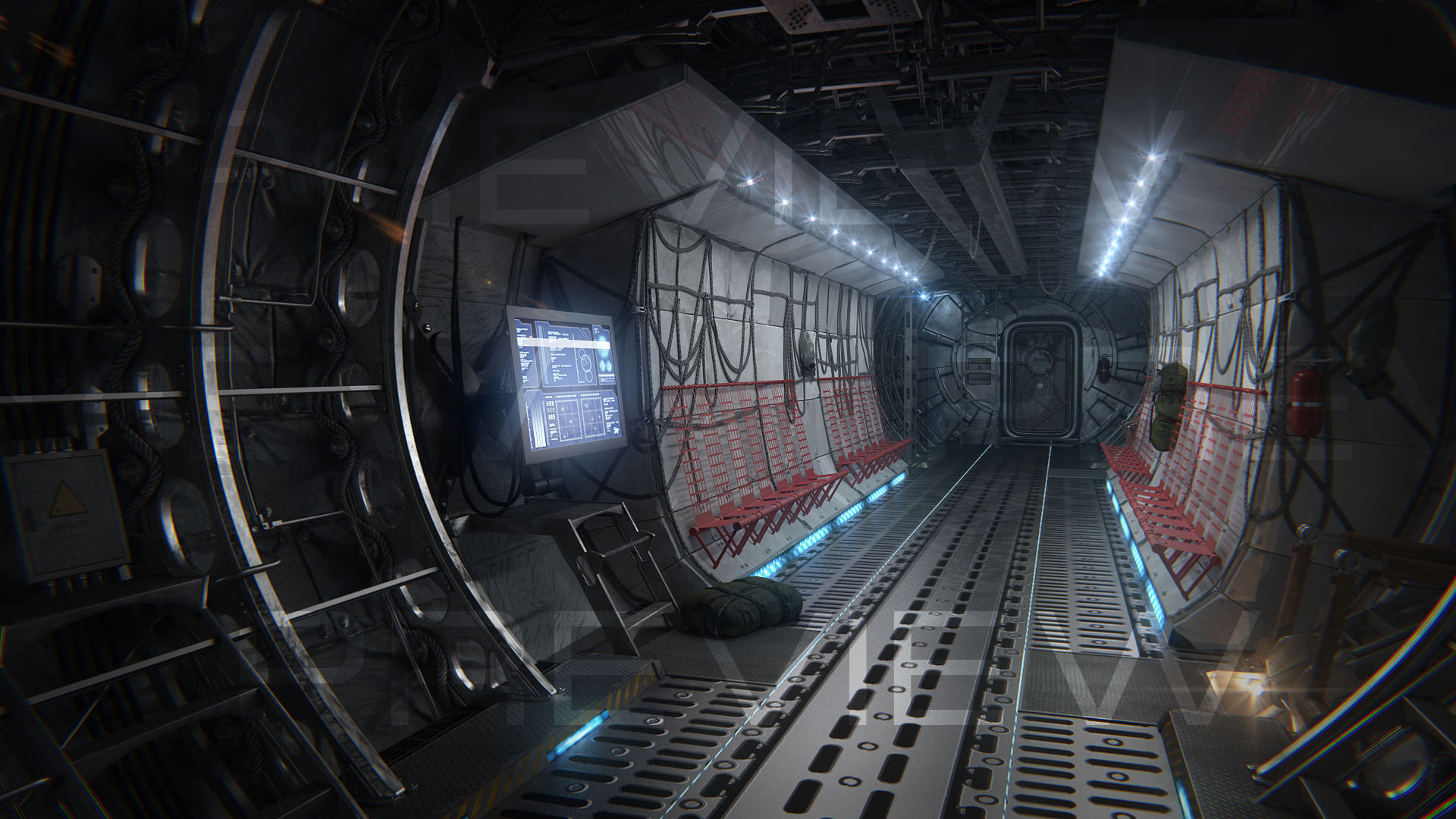 Aircraft interior 3D model_10