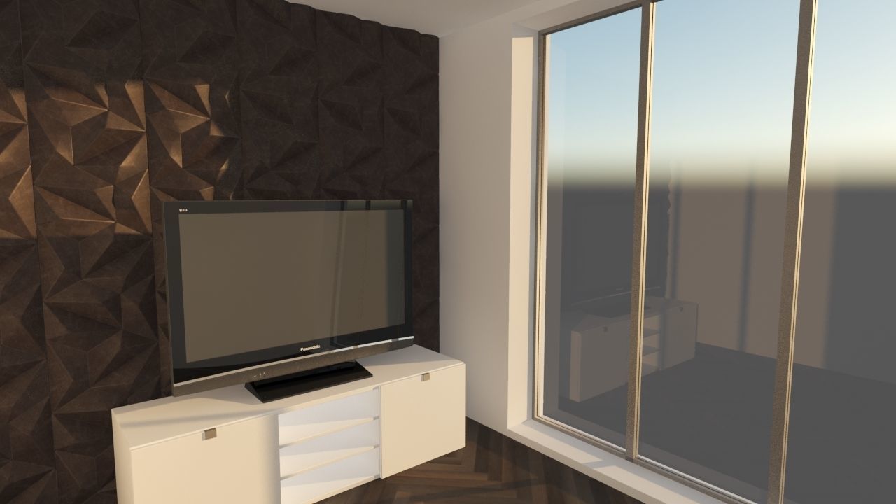 Wall Panel Low Poly Free low-poly 3D model_1