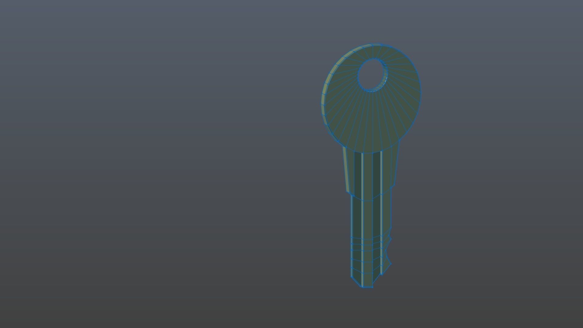 Low poly key 2 Low-poly 3D model_10