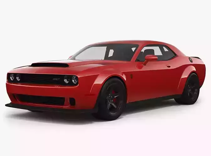 Dodge Challenger Demon 2018 with Interior 3D model