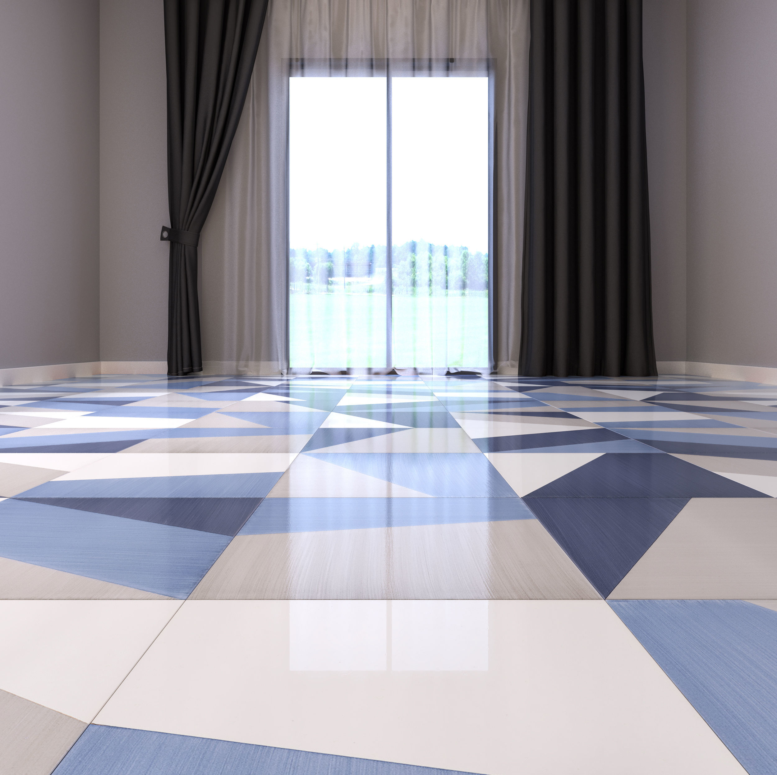 Marble Floor Set 9 3D model_6