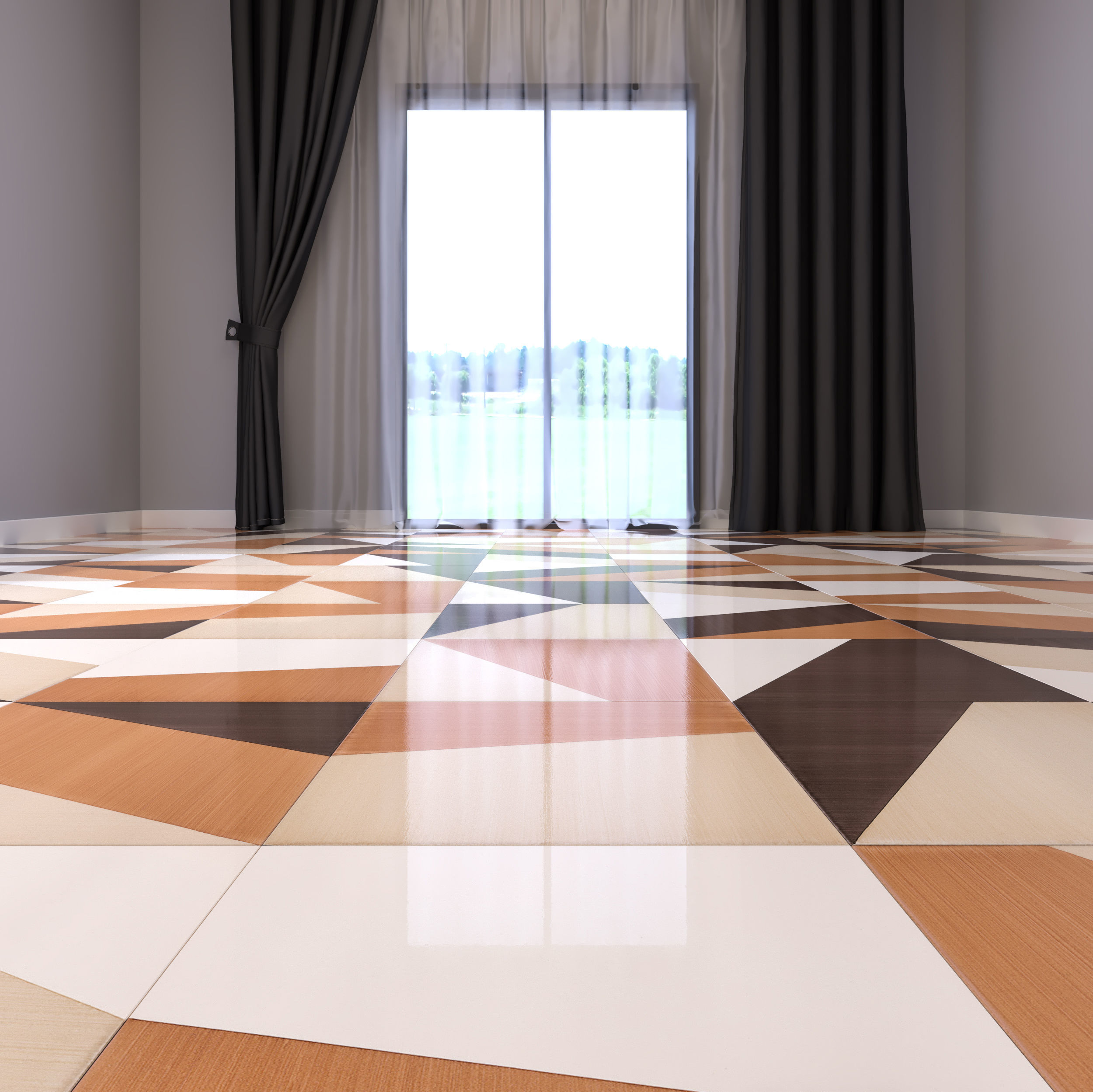 Marble Floor Set 9 3D model_3
