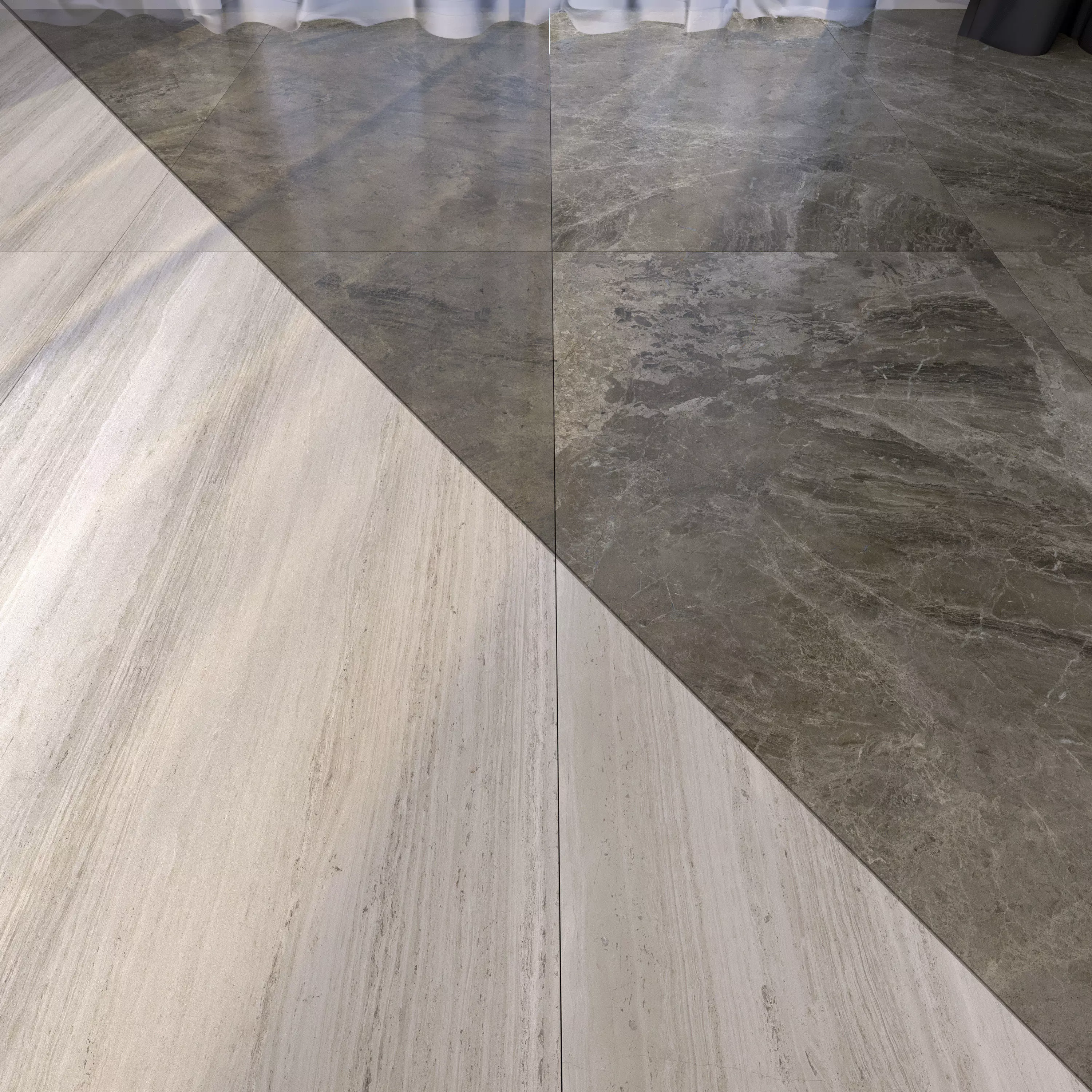 Marble Floor Set 11 3D model_0