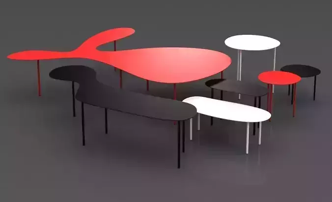 table Rabbit e Tortoise Collection by Living Divani 3D model