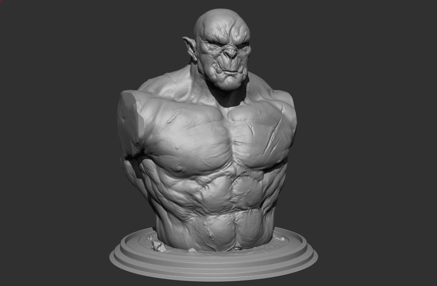 Orc Bust  3D print model_2