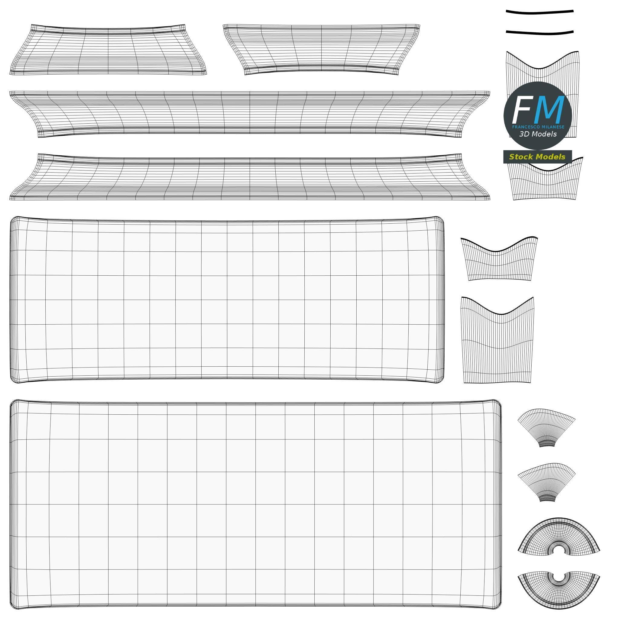 Double pen stand 3D model_13