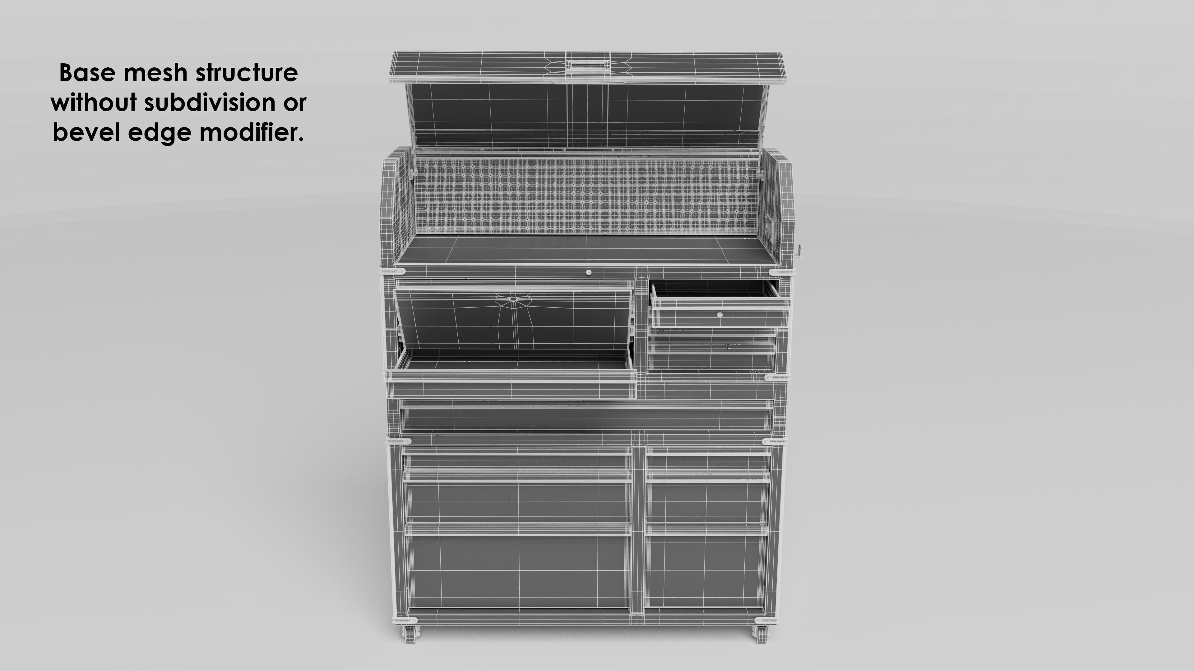 Garage 46inch tool cabinet 3D model_9