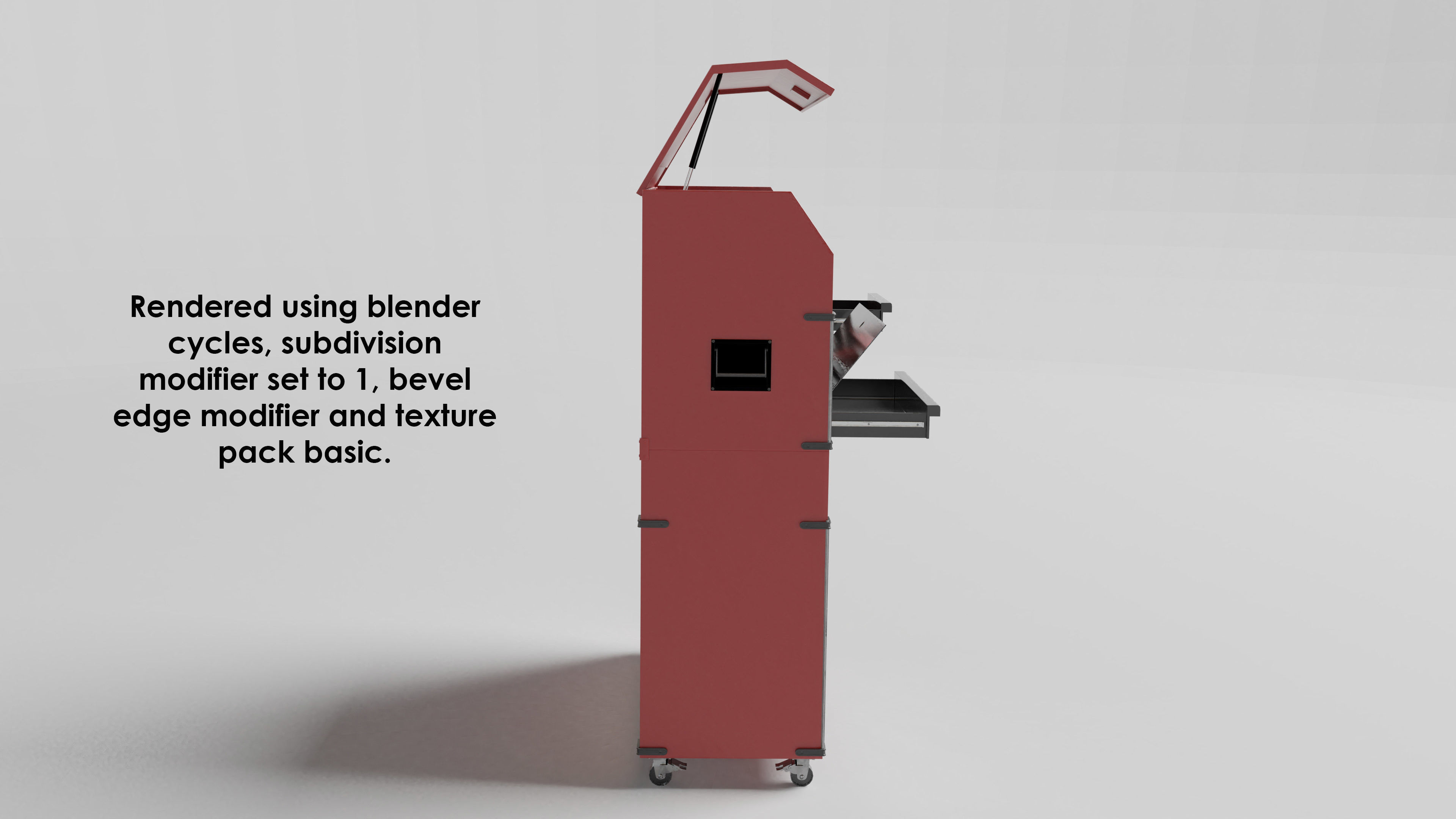 Garage 46inch tool cabinet 3D model_2