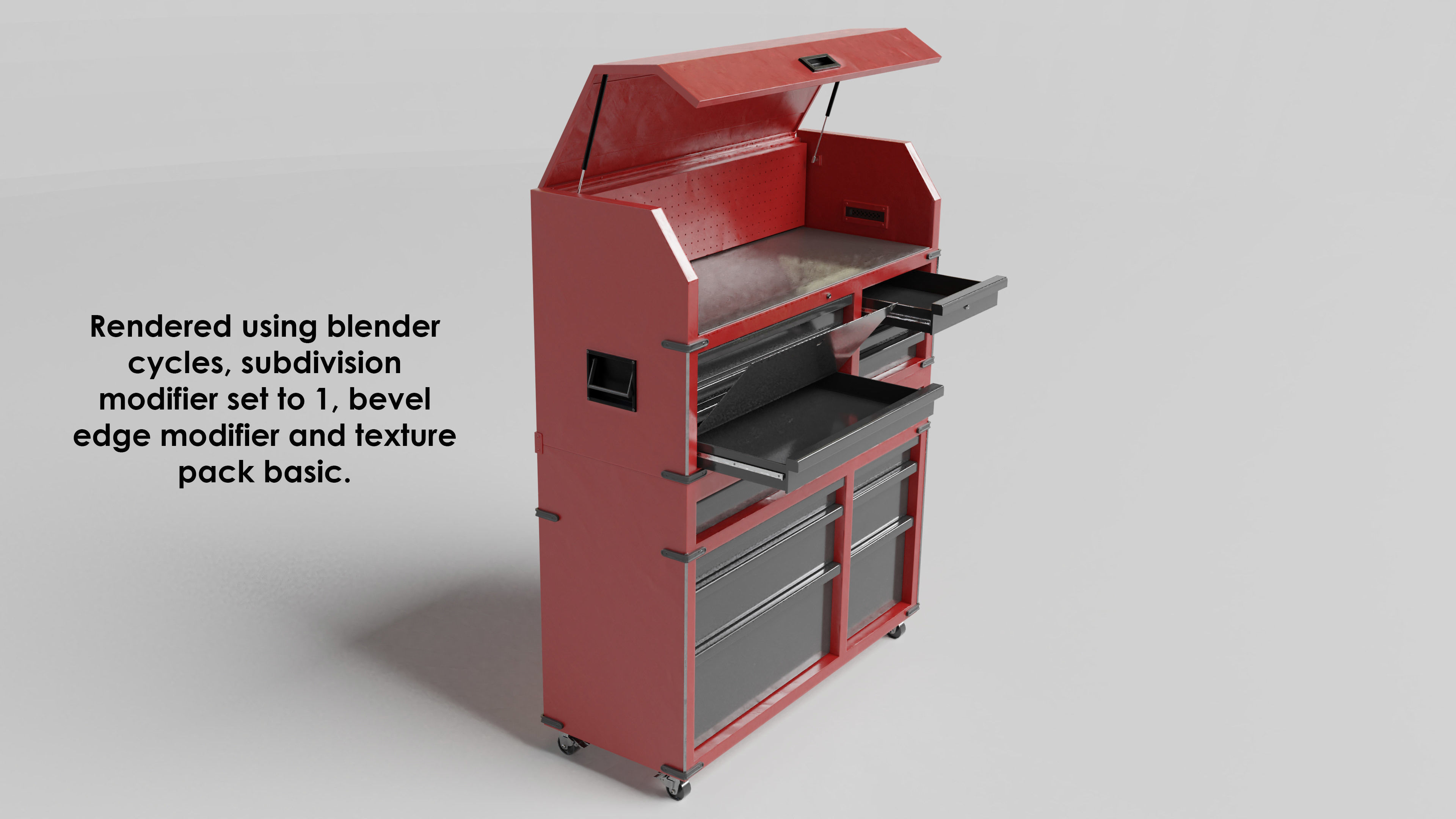 Garage 46inch tool cabinet 3D model_18