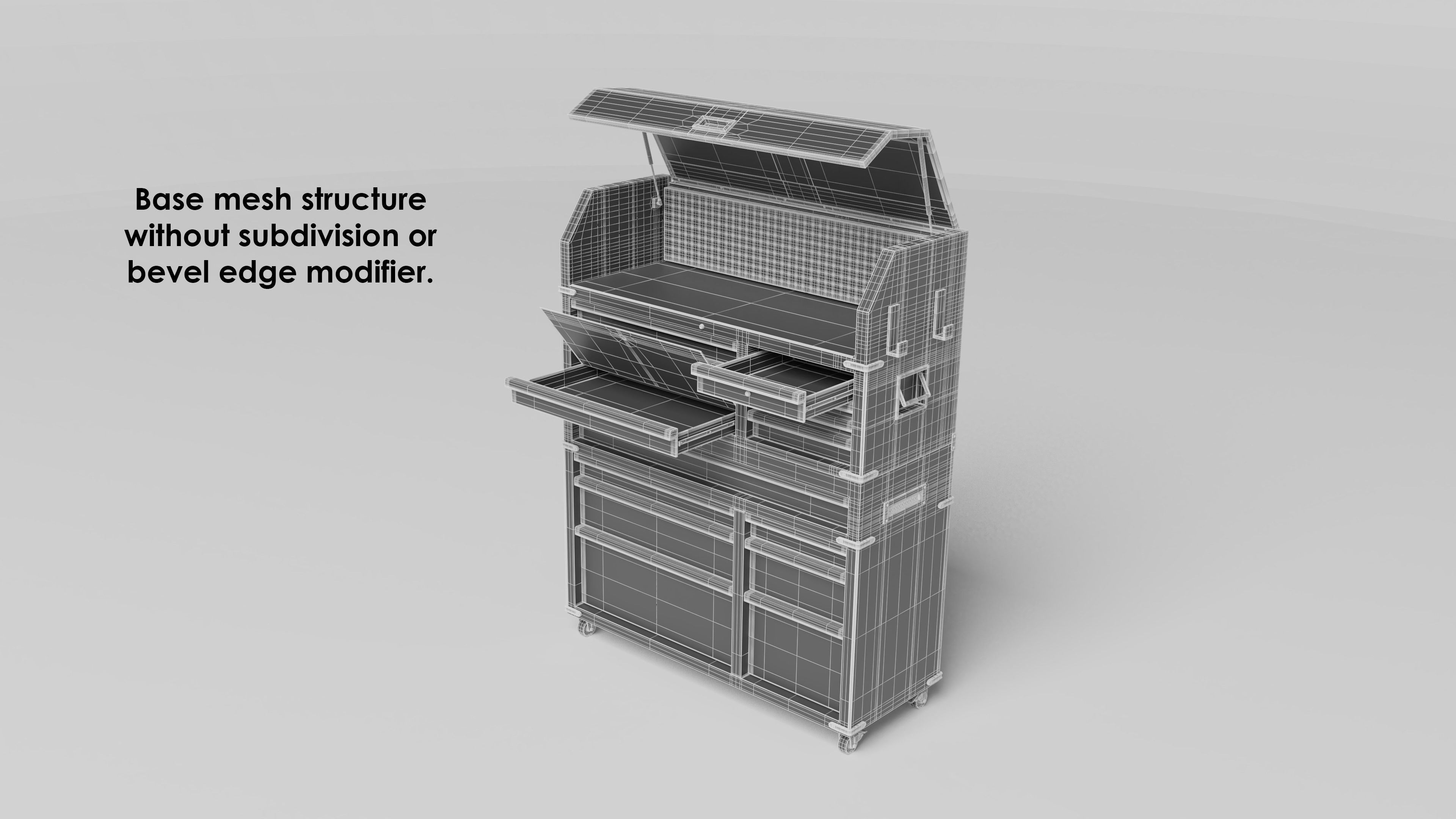 Garage 46inch tool cabinet 3D model_6