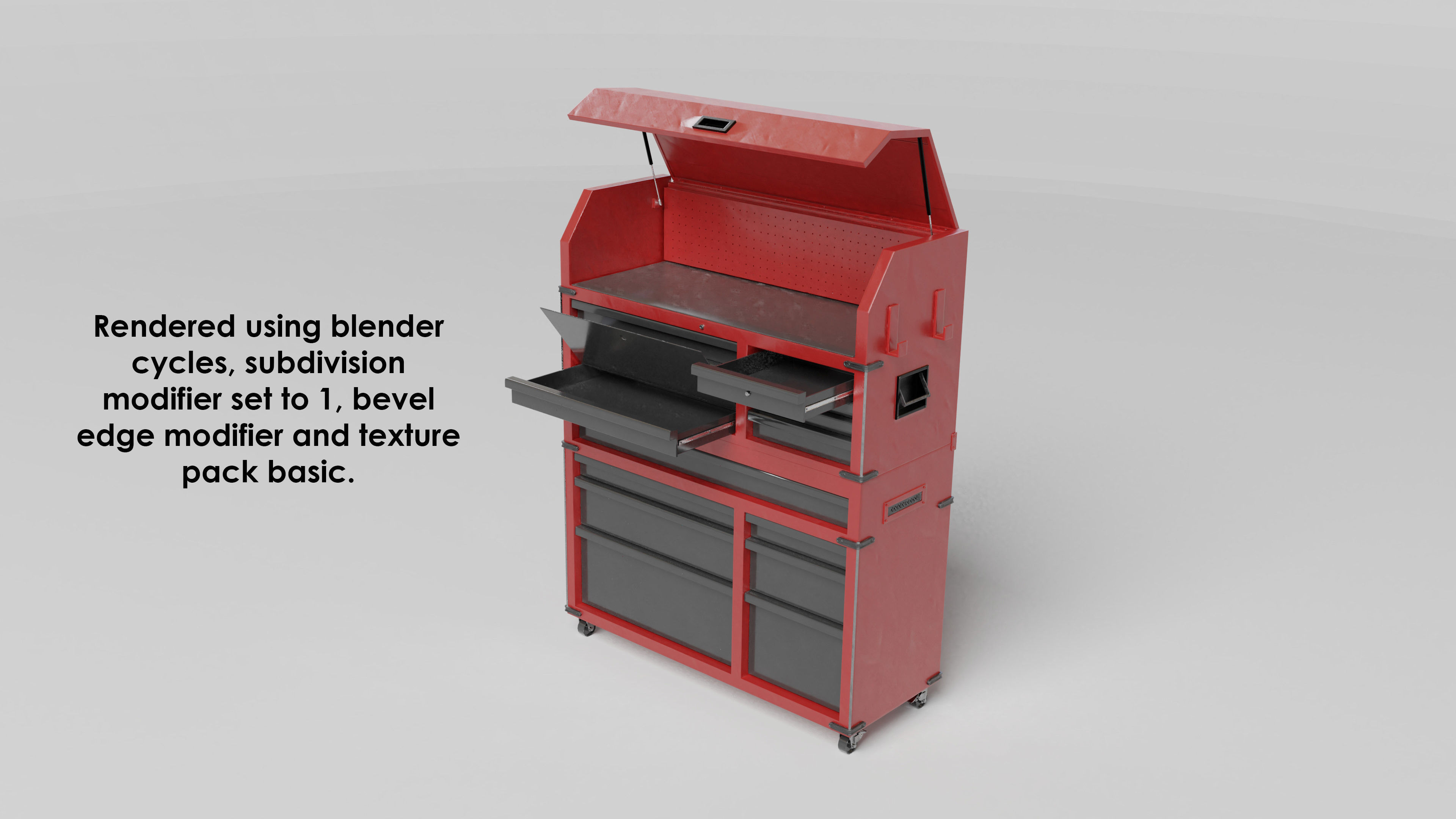 Garage 46inch tool cabinet 3D model_17