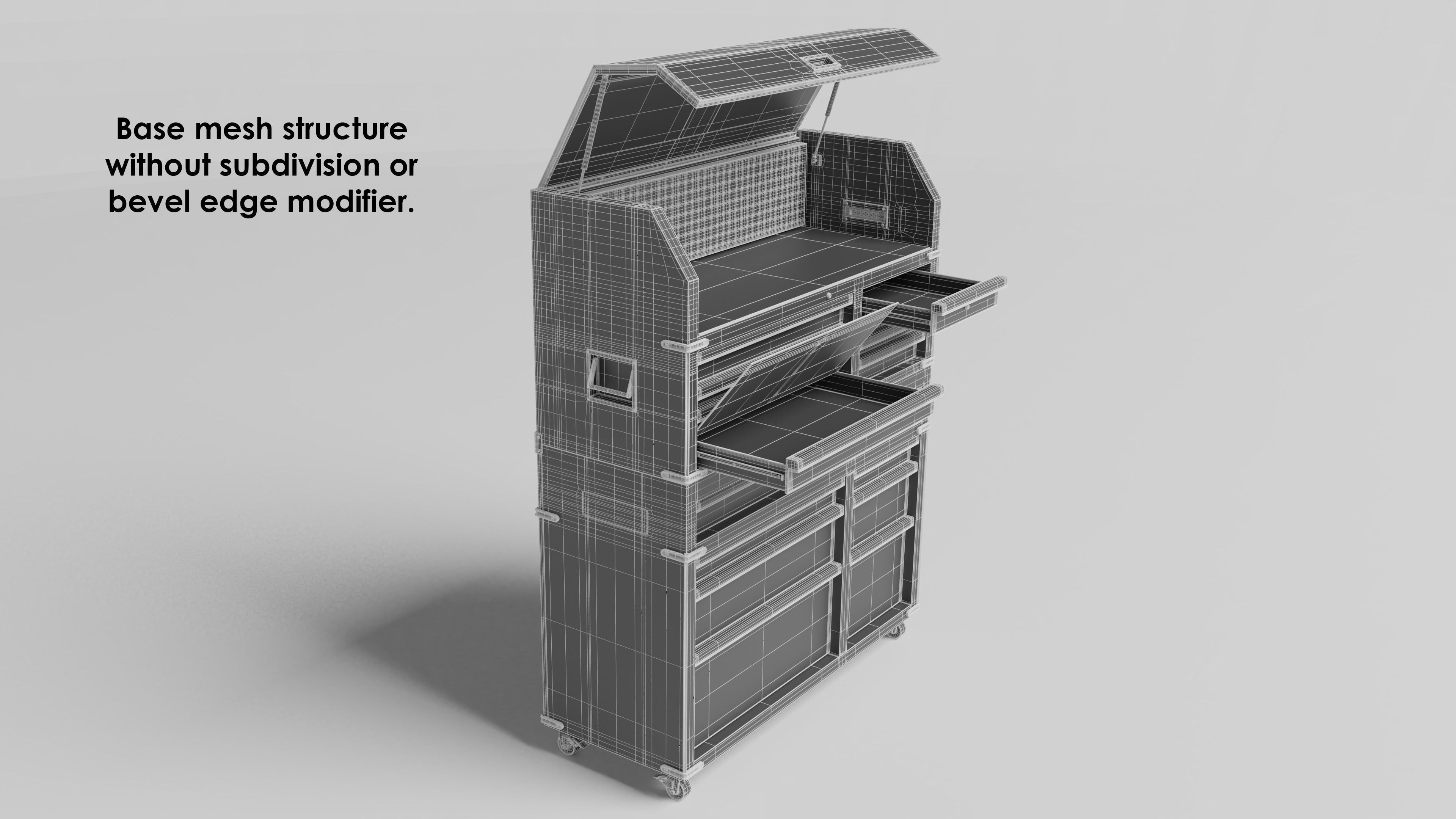 Garage 46inch tool cabinet 3D model_7