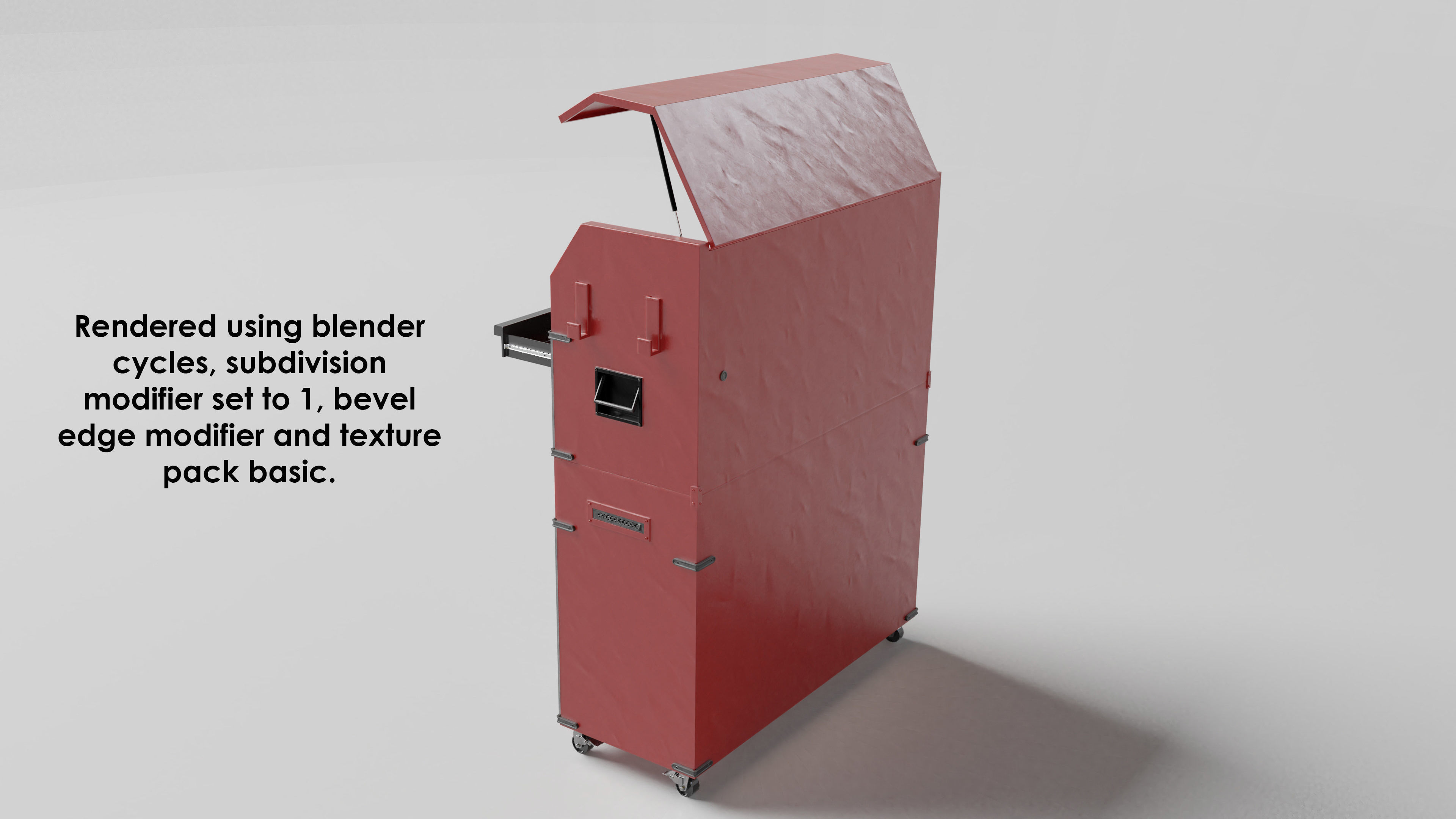 Garage 46inch tool cabinet 3D model_16