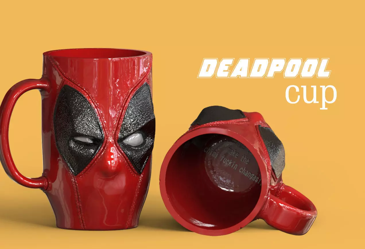 DEADPOOL SUPERHERO CUP Free 3D print model