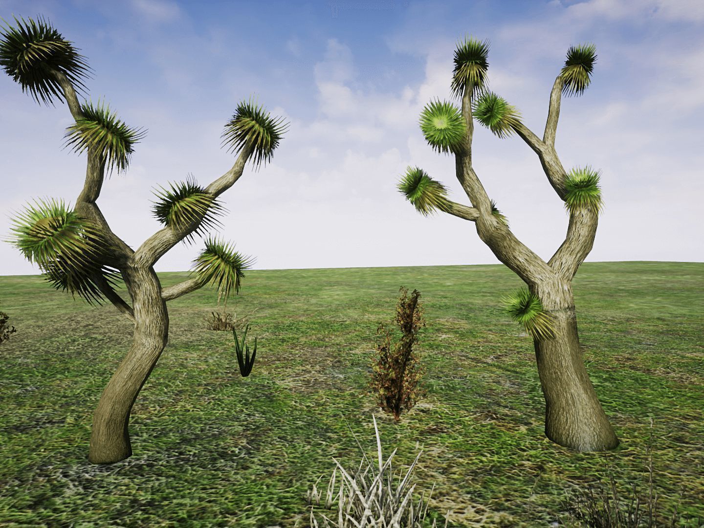 Desert Plants for UNREAL Low-poly 3D model_9