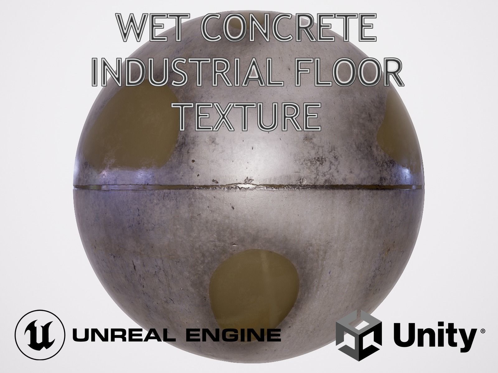 PBR Wet Concrete Industrial Floor free VR / AR / low-poly 3D model ...