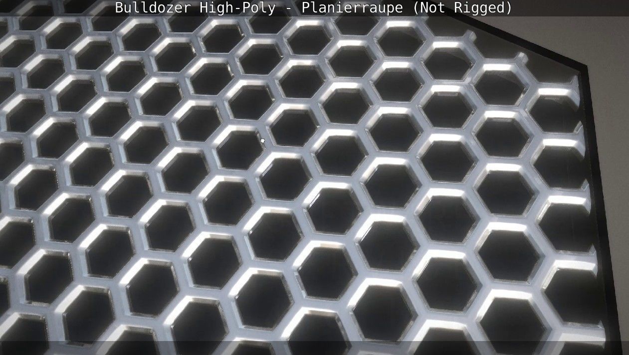 Bulldozer High-Poly - Planierraupe  - Not Rigged 3D model_24