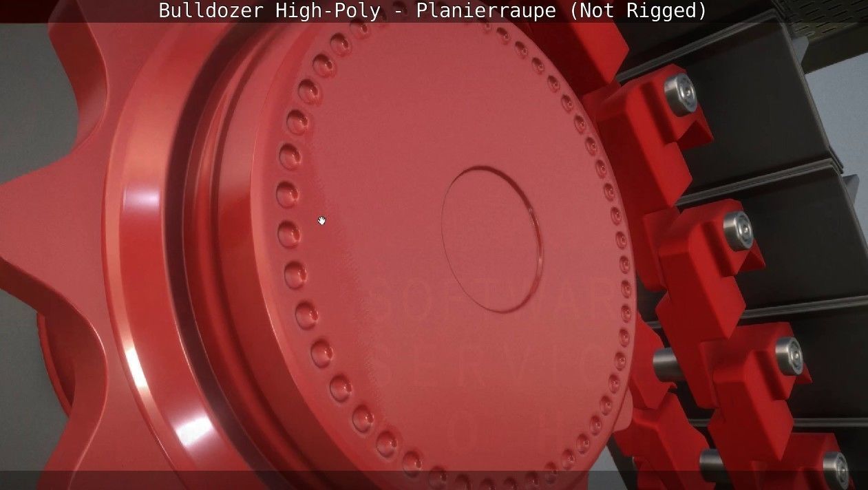 Bulldozer High-Poly - Planierraupe  - Not Rigged 3D model_42