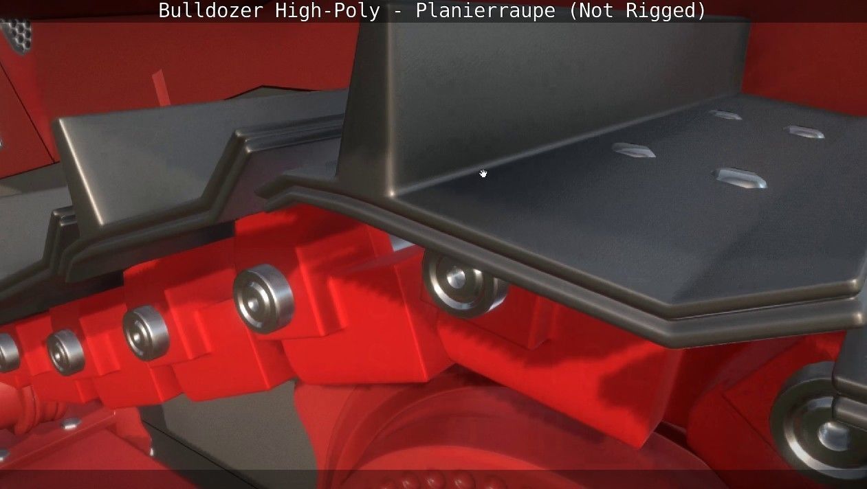 Bulldozer High-Poly - Planierraupe  - Not Rigged 3D model_46