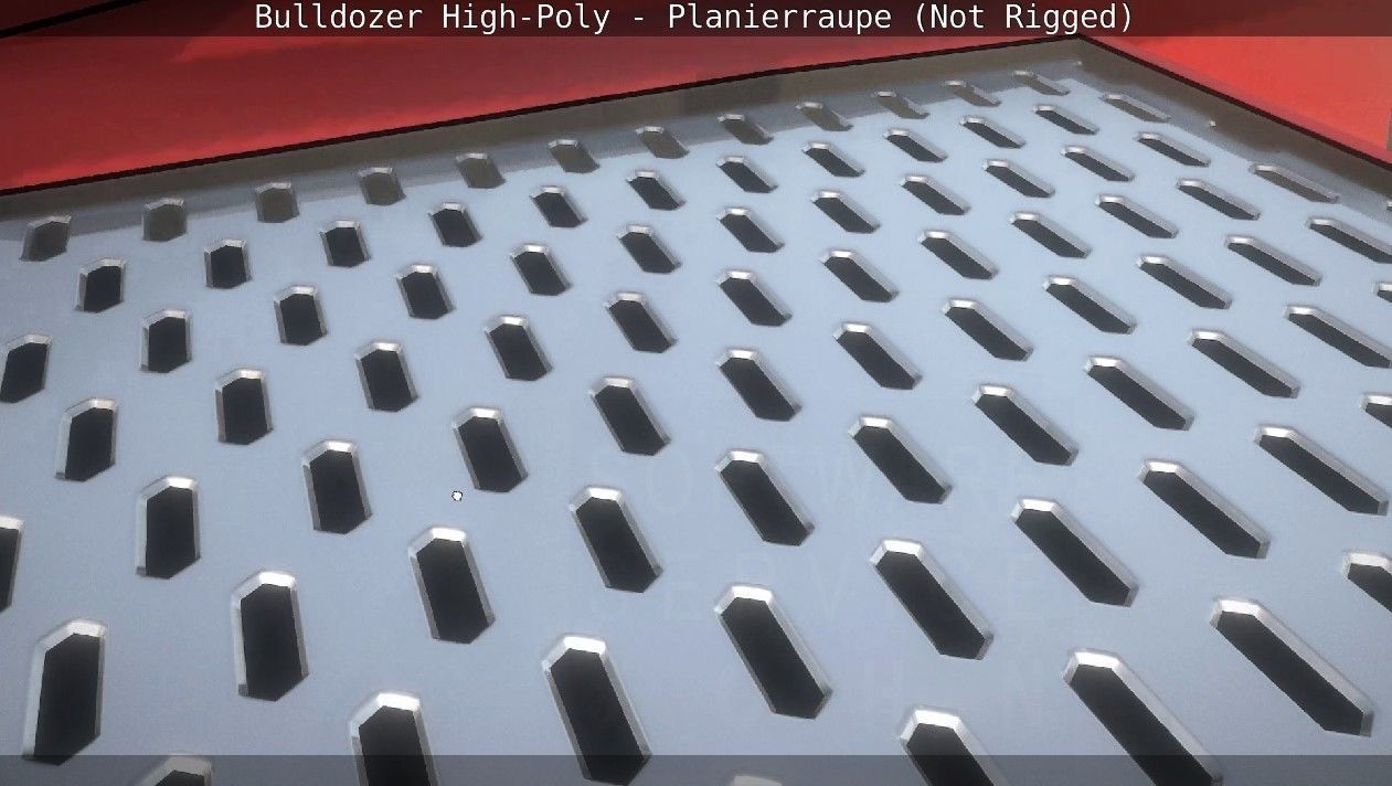 Bulldozer High-Poly - Planierraupe  - Not Rigged 3D model_21