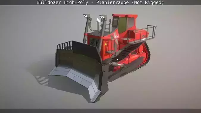 Bulldozer High-Poly - Planierraupe  - Not Rigged 3D model