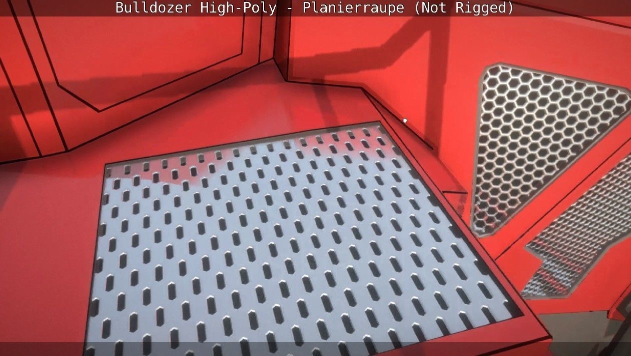 Bulldozer High-Poly - Planierraupe  - Not Rigged 3D model_22