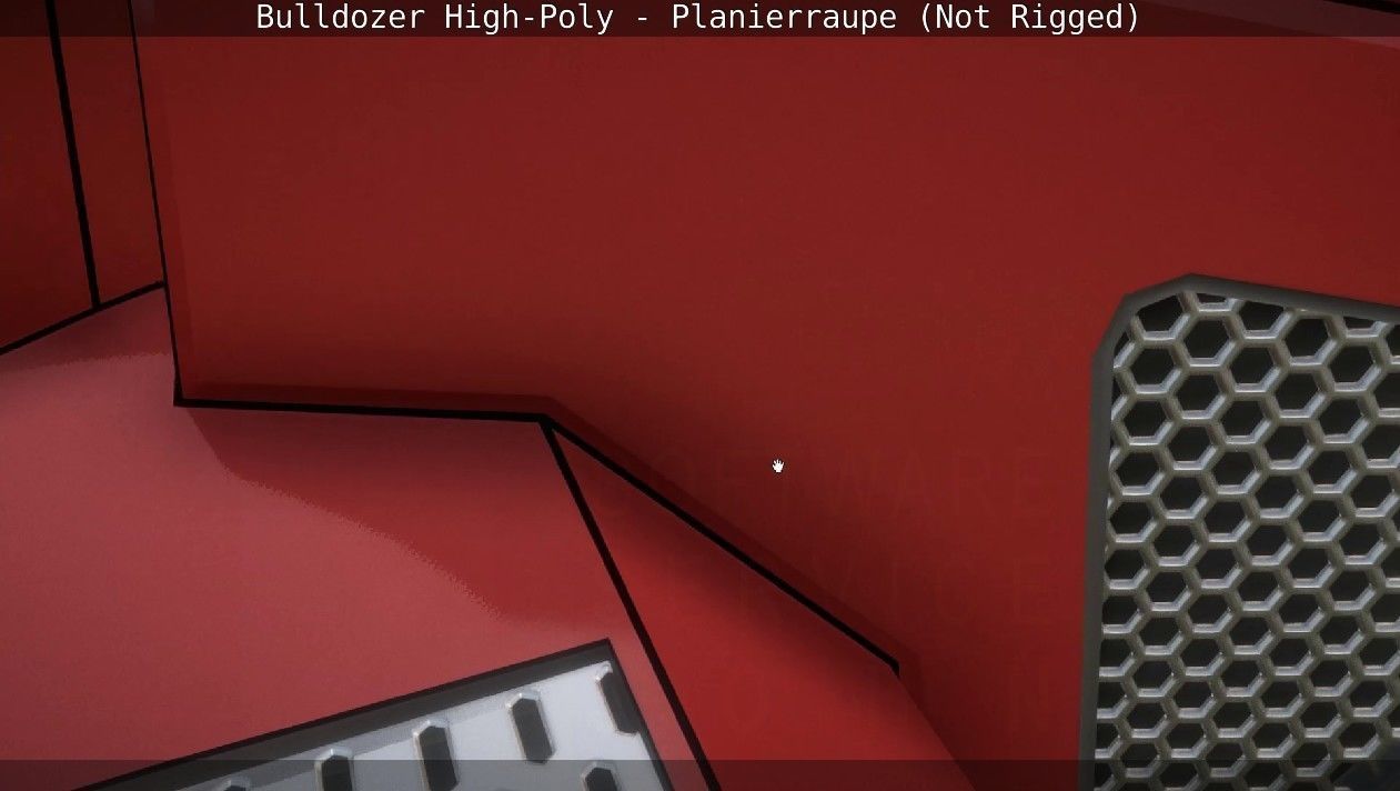 Bulldozer High-Poly - Planierraupe  - Not Rigged 3D model_19