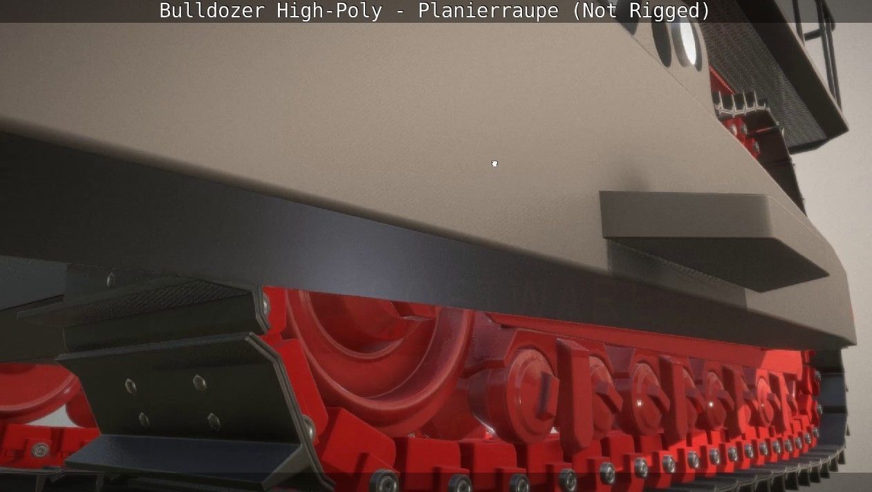 Bulldozer High-Poly - Planierraupe  - Not Rigged 3D model_52