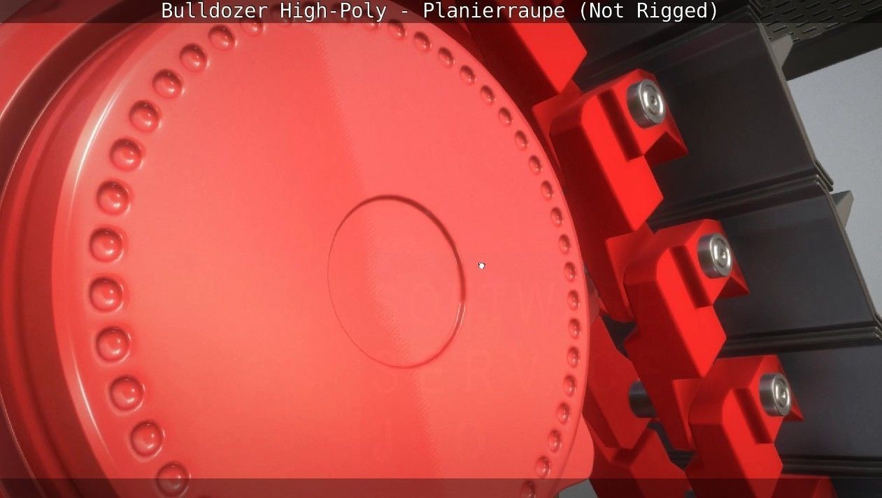 Bulldozer High-Poly - Planierraupe  - Not Rigged 3D model_40