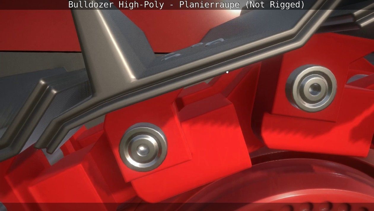 Bulldozer High-Poly - Planierraupe  - Not Rigged 3D model_47