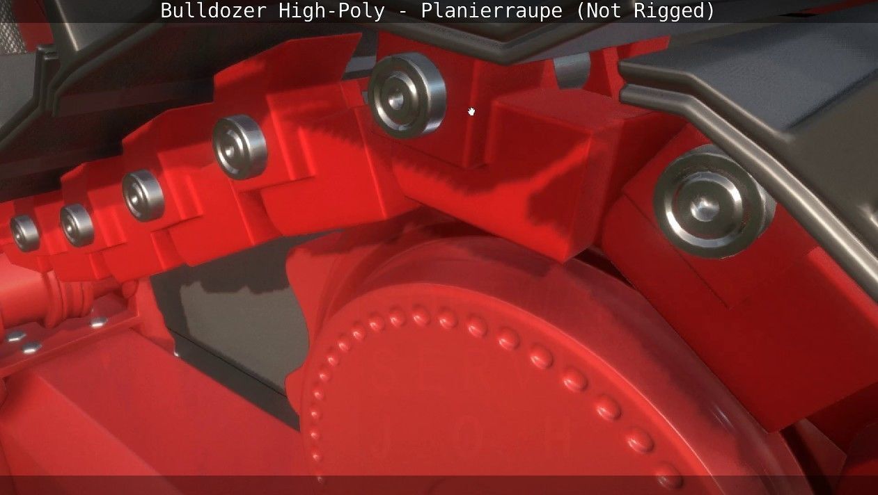 Bulldozer High-Poly - Planierraupe  - Not Rigged 3D model_45