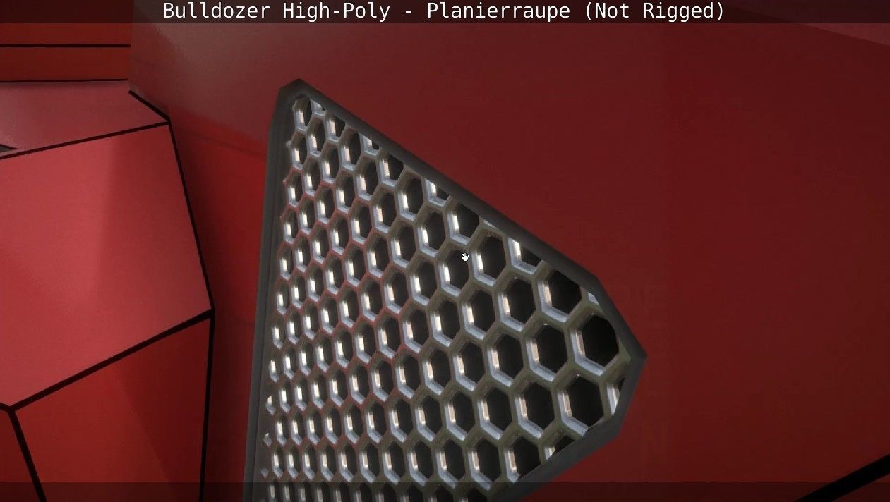 Bulldozer High-Poly - Planierraupe  - Not Rigged 3D model_18