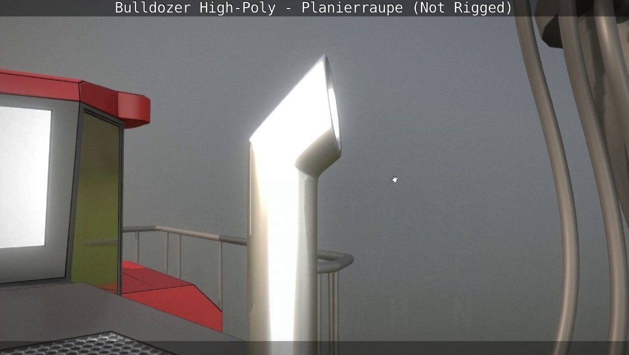Bulldozer High-Poly - Planierraupe  - Not Rigged 3D model_28