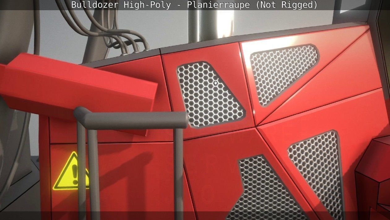 Bulldozer High-Poly - Planierraupe  - Not Rigged 3D model_82