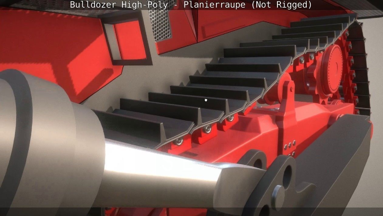 Bulldozer High-Poly - Planierraupe  - Not Rigged 3D model_51