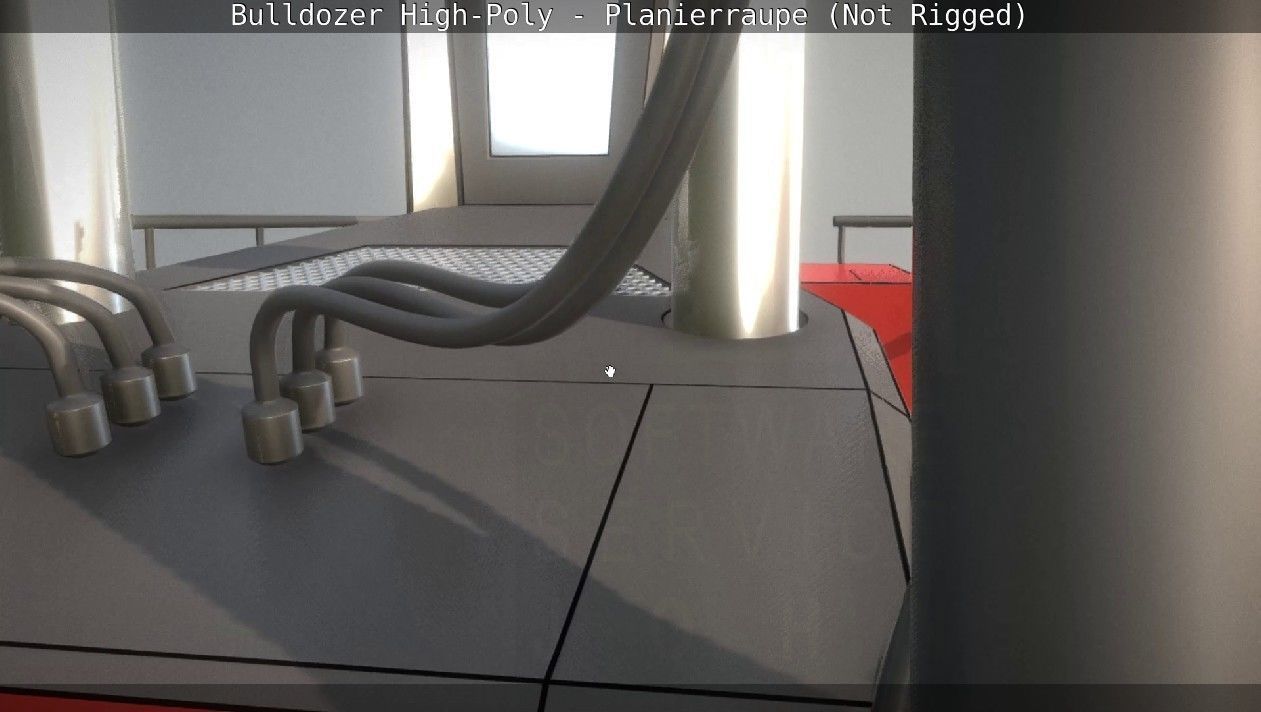 Bulldozer High-Poly - Planierraupe  - Not Rigged 3D model_31