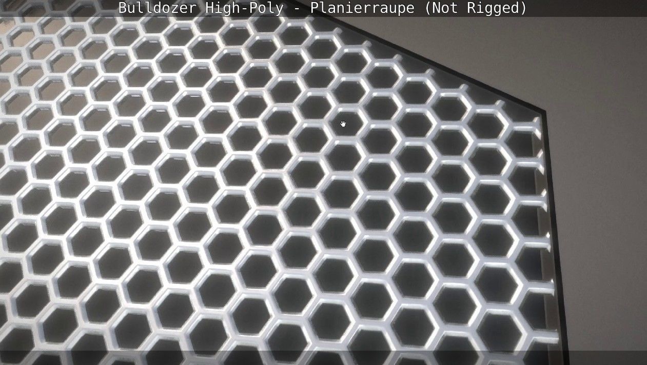 Bulldozer High-Poly - Planierraupe  - Not Rigged 3D model_23