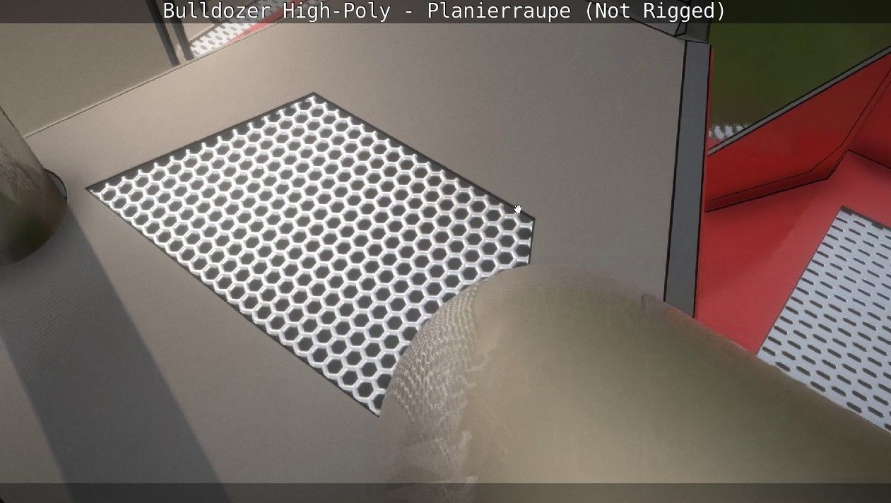 Bulldozer High-Poly - Planierraupe  - Not Rigged 3D model_25