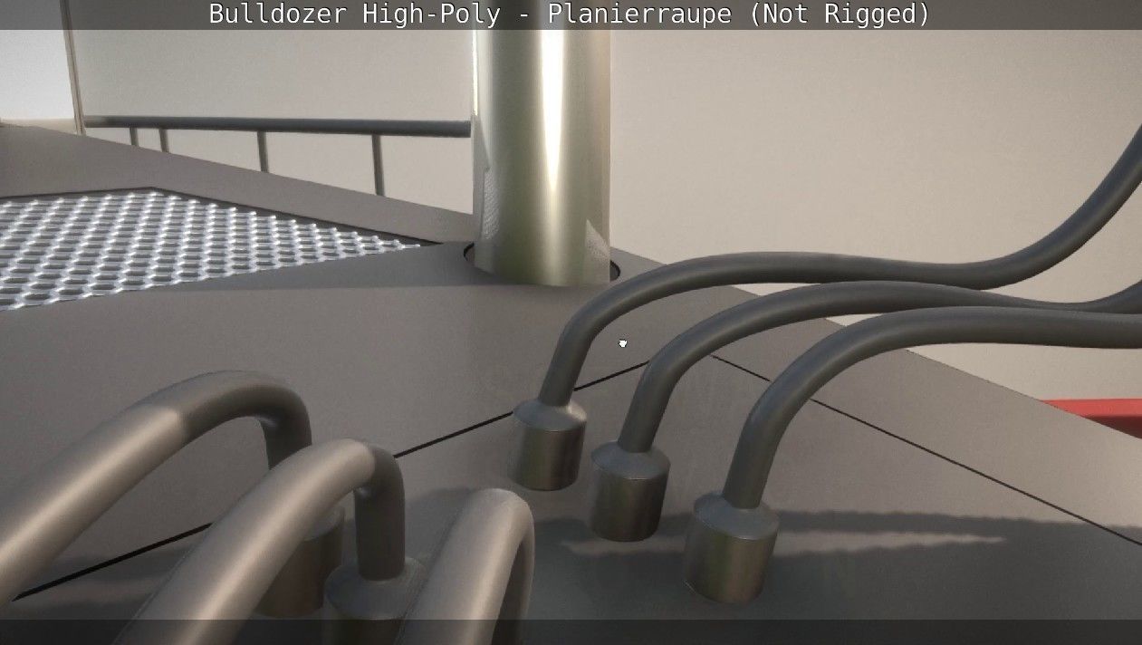 Bulldozer High-Poly - Planierraupe  - Not Rigged 3D model_9