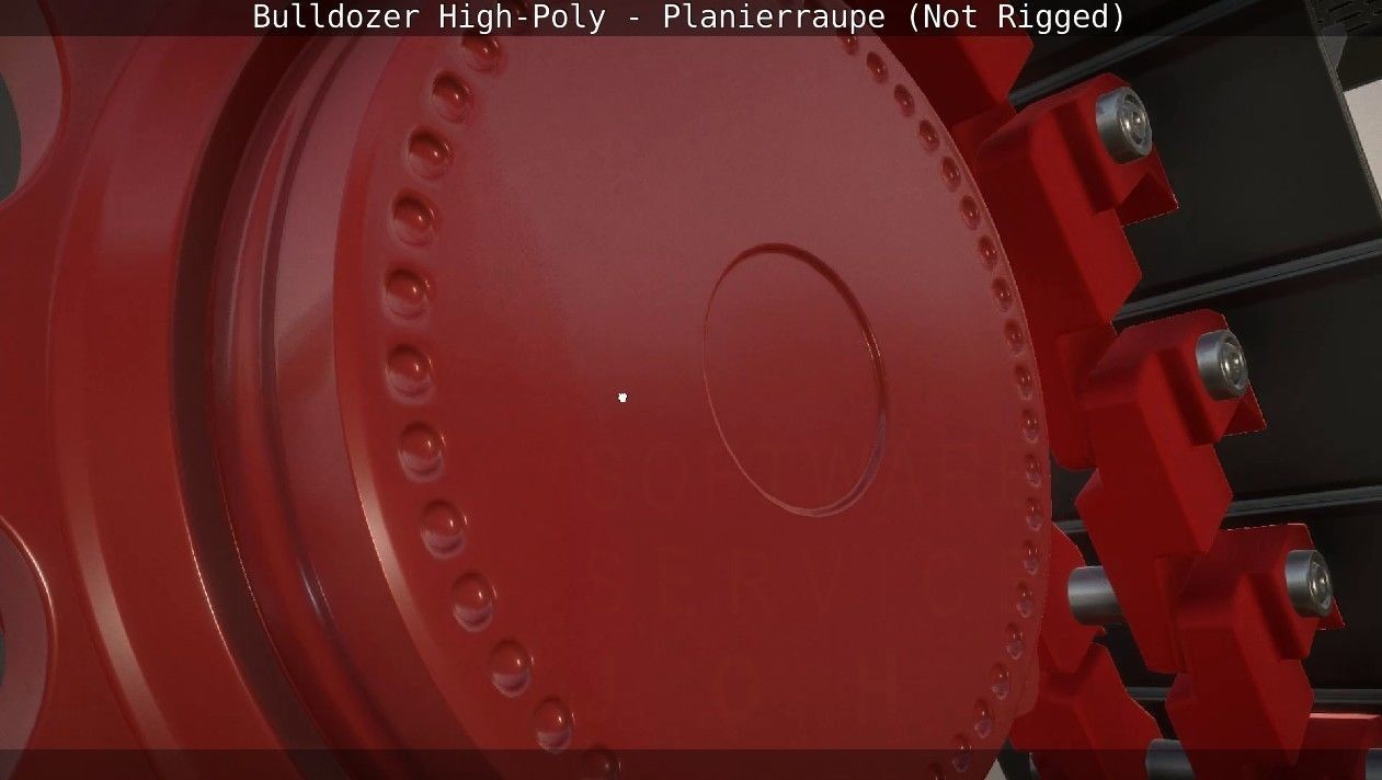 Bulldozer High-Poly - Planierraupe  - Not Rigged 3D model_41