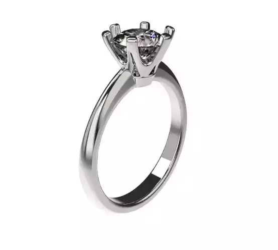 Classic 6 Claw Solitaire Ring