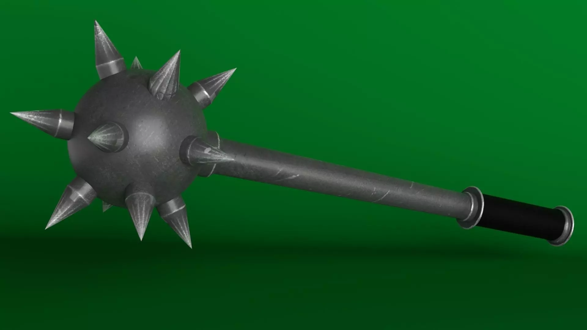 Medieval spiked war mace Low-poly 3D model