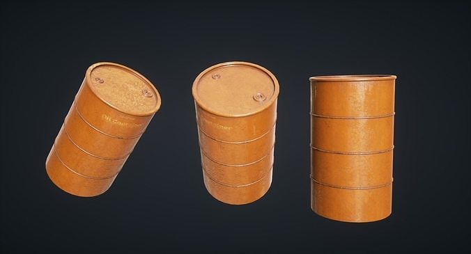 Mars Kitbash - Oil Container Low-poly 3D model