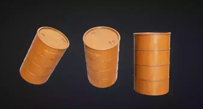 Mars Kitbash - Oil Container Low-poly 3D model