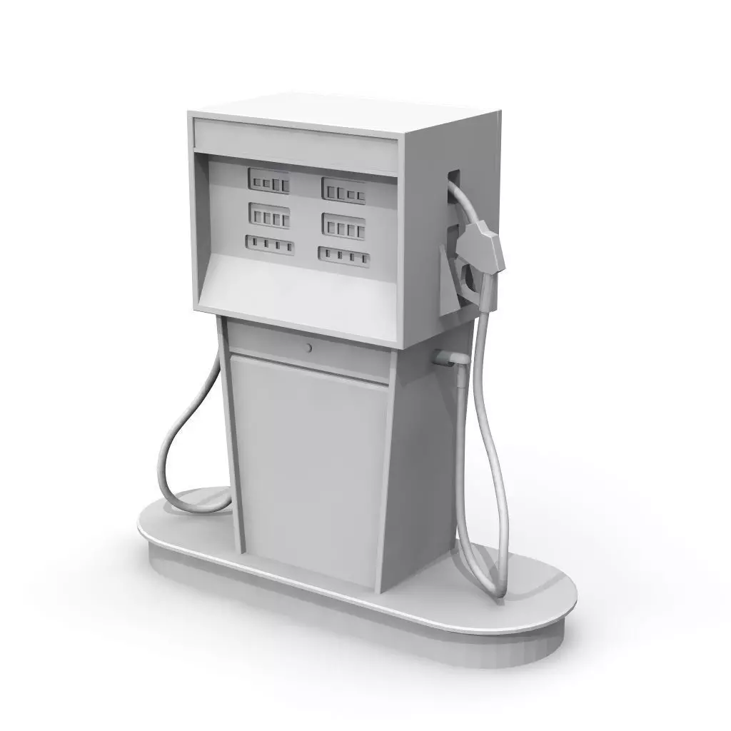 Vintage Gas Pump 3D print model_0