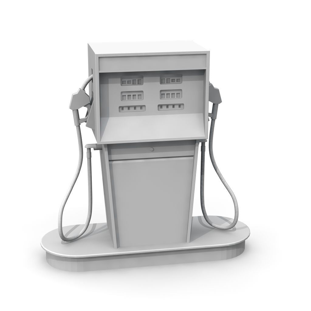 Vintage Gas Pump 3D print model_2